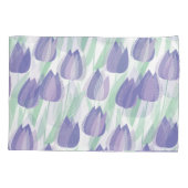 Housse D'oreillers Conception de tulipe : violet clair floral. (Dos)