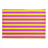 Housse D'oreillers Conception des rayures pourpre et jaune (Dos)