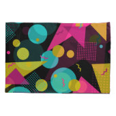 Housse D'oreillers Conception géométrique Memphis des années 80 rétro (Dos)