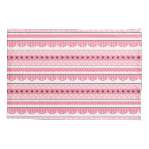 Housse D'oreillers Conception rose-clair mignonne et Girly de motif