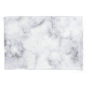 Housse D'oreillers Conception simple en noir et Marbre blanc| (devant-gauche)