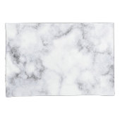Housse D'oreillers Conception simple en noir et Marbre blanc| (devant-Droit)