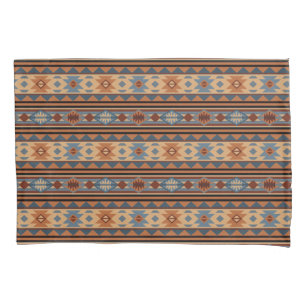 Housse D'oreillers Conception sud-ouest Adobe Grey Brown Tribal Motif
