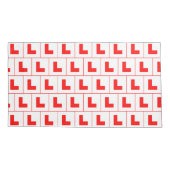 Housse D'oreillers Conductrice Débutante avec plaque L / Enterrement  (Dos-gauche)