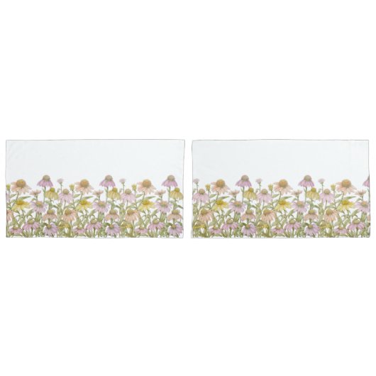 Housse D'oreillers Conflowers Floral Botanical Art (devant-Set)