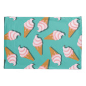 Housse D'oreillers Congés gaufres crème glacée et motif de yaourt con (Dos)