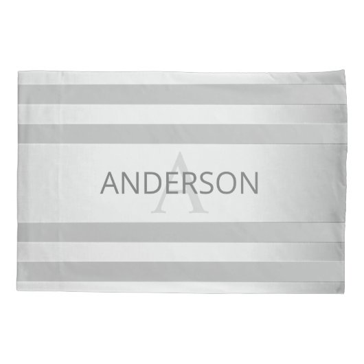 Housse D'oreillers Contemporain Faux Argent Ombre Gris (Dos-gauche)