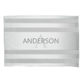 Housse D'oreillers Contemporain Faux Argent Ombre Gris (devant-gauche)