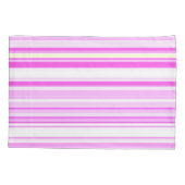 Housse D'oreillers Contemporain teinte rose rayée (Dos-gauche)