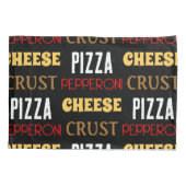Housse D'oreillers Cool plaisir pizza pepperoni fromage croûte texte  (Dos)