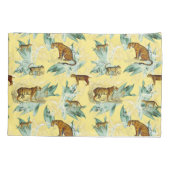 Housse D'oreillers Cool Tropical Safari Wild Cats Tiger Jaune (Dos-gauche)