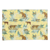 Housse D'oreillers Cool Tropical Safari Wild Cats Tiger Jaune (devant-Droit)