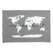 Housse D'oreillers Coordonnées spéciales de la carte mondiale (devant-Droit)