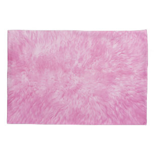Housse D'oreillers Coque Coussin à fourrure rose