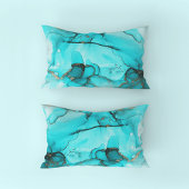 Housse D'oreillers Coque Coussin Abstrait Turquoise