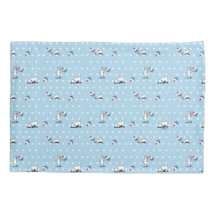 Housse D'oreillers Coque Coussin bleu KiniArt Westie Cupcake