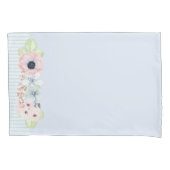 Housse D'oreillers Coque Coussin bleu Pastel Flowers (devant)