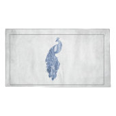 Housse D'oreillers Coque Coussin Blue Elegant Peacock (Dos)