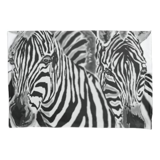 Housse D'oreillers Coque Coussin Couple Zebra (devant)