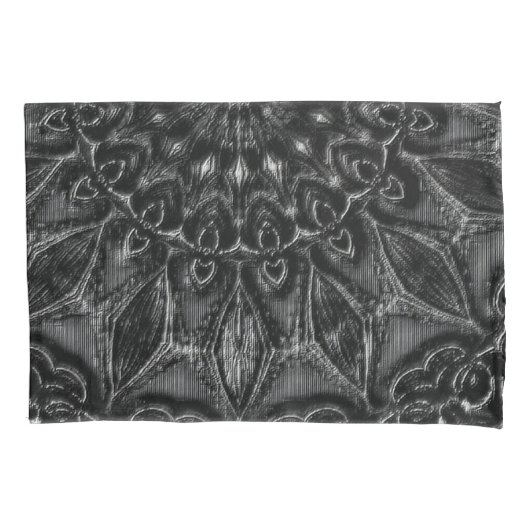Housse D'oreillers Coque Coussin de Charcoal Mandala (devant)