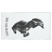 Housse D'oreillers Coque Coussin de chevaux debout avec texte personn (devant)
