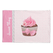 Housse D'oreillers Coque Coussin de Cupcake rose (Dos)