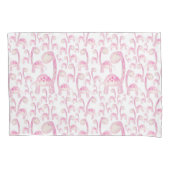 Housse D'oreillers Coque Coussin de dinosaures à points roses (devant)