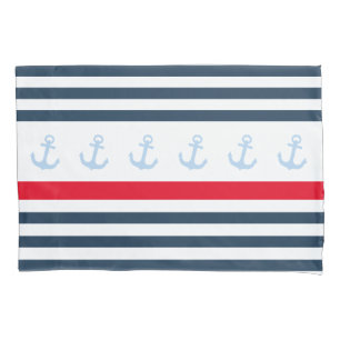 Housse D'oreillers Coque Coussin de la Ancre de la marine et de la ba