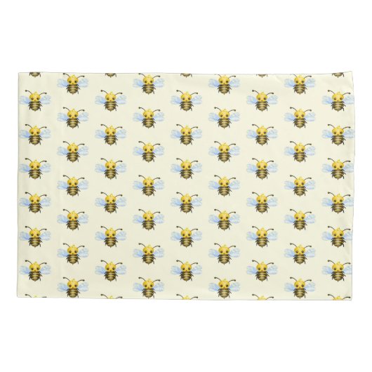 Housse D'oreillers Coque Coussin de la mignonne reine abeille (Dos)