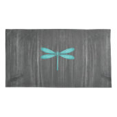Housse D'oreillers Coque Coussin de libellules turquoise (Dos-gauche)