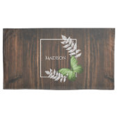 Housse D'oreillers Coque Coussin de papillon vert rustique (devant-gauche)