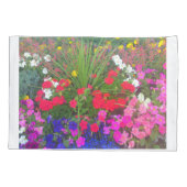 Housse D'oreillers Coque Coussin de patchs de fleurs (Dos)