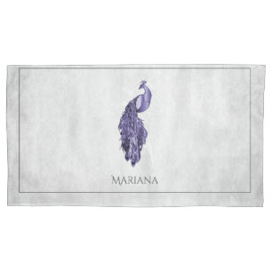 Housse D'oreillers Coque Coussin de Peacock Purple Elegant