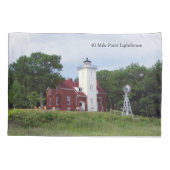 Housse D'oreillers coque coussin de phare de 40 Mile Point (Dos)