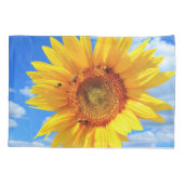 Housse D'oreillers Coque Coussin de tournesol jaune (Dos)