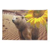 Housse D'oreillers Coque Coussin de tournesol, Ours floral (Dos)