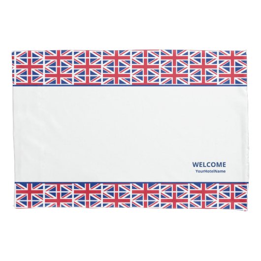 Housse D'oreillers Coque Coussin d'hôtel personnalisé Union Jack (devant)