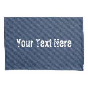 Housse D'oreillers Coque Coussin Faux Blue Jeans avec texte personnal