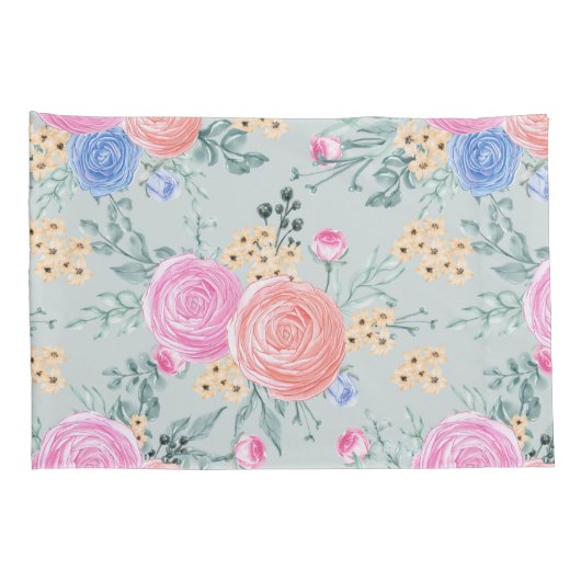 Housse D'oreillers Coque Coussin floral (Dos-Droit)