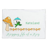 Housse D'oreillers Coque coussin Frogging Life of a Frog Musroom (Dos)