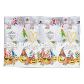 Housse D'oreillers Coque coussin Joyeux Noël Joyeux anniversaire (Dos)