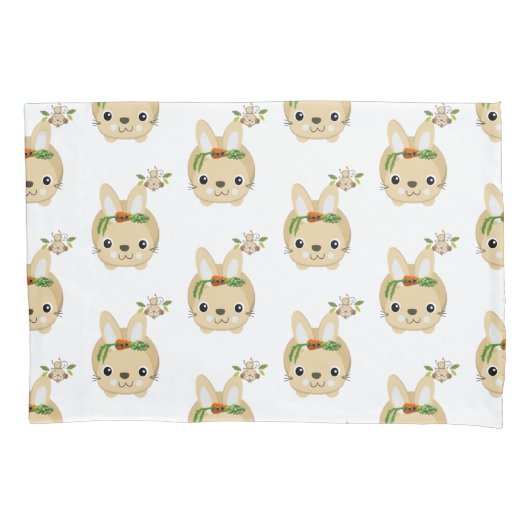 Housse D'oreillers Coque coussin lapin carottes de singe Pois (devant)