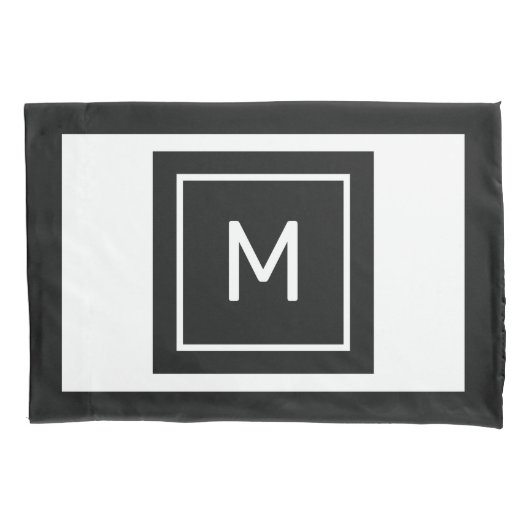 Housse D'oreillers Coque Coussin Monogramme et nom personnalisé (devant)