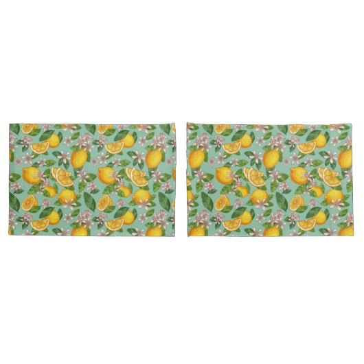 Housse D'oreillers Coque Coussin Motif citron (Dos-Set)