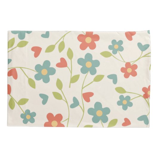 Housse D'oreillers Coque Coussin Motif de fleurs (Dos)