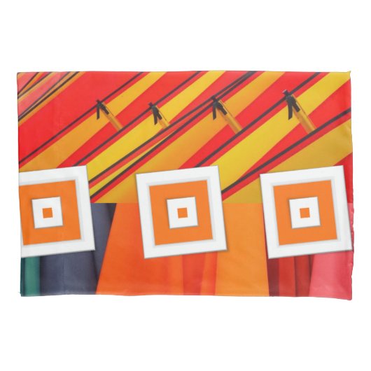 Housse D'oreillers Coque coussin orange rouge jaune Abstrait (devant)