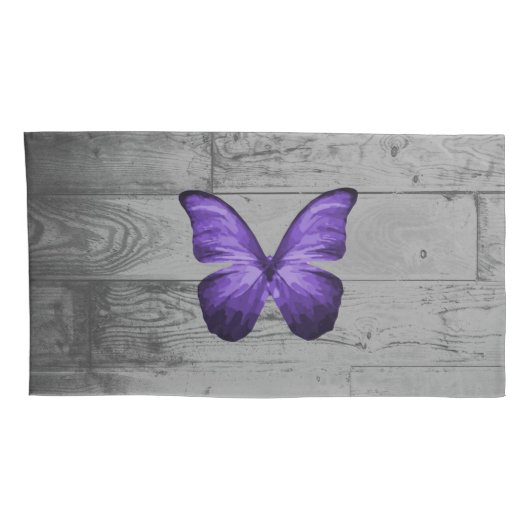 Housse D'oreillers Coque Coussin papillon violet (Dos-Droit)