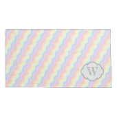 Housse D'oreillers Coque Coussin Pastel Rainbow Waves (Dos)