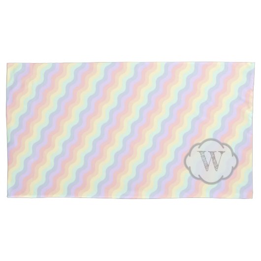 Housse D'oreillers Coque Coussin Pastel Rainbow Waves (devant)