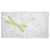 Housse D'oreillers Coque Coussin personnalisé de libellules vertes (devant-gauche)